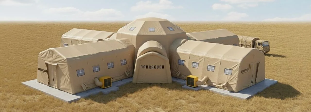 Пневмокаркасная гексагональная палатка ПКМ-50 (модуль-переходник)